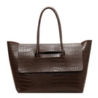 Elara Croc-Embossed Tote - Image 1 of 6