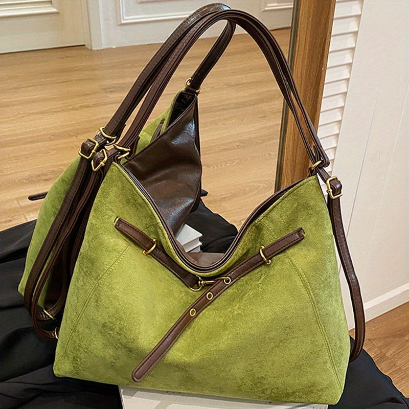 Toscana Suede Structured Tote - Image 1 of 14