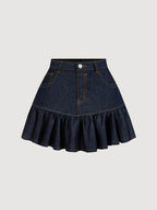 Veronique A-Line Denim Skirt - Image 1 of 4