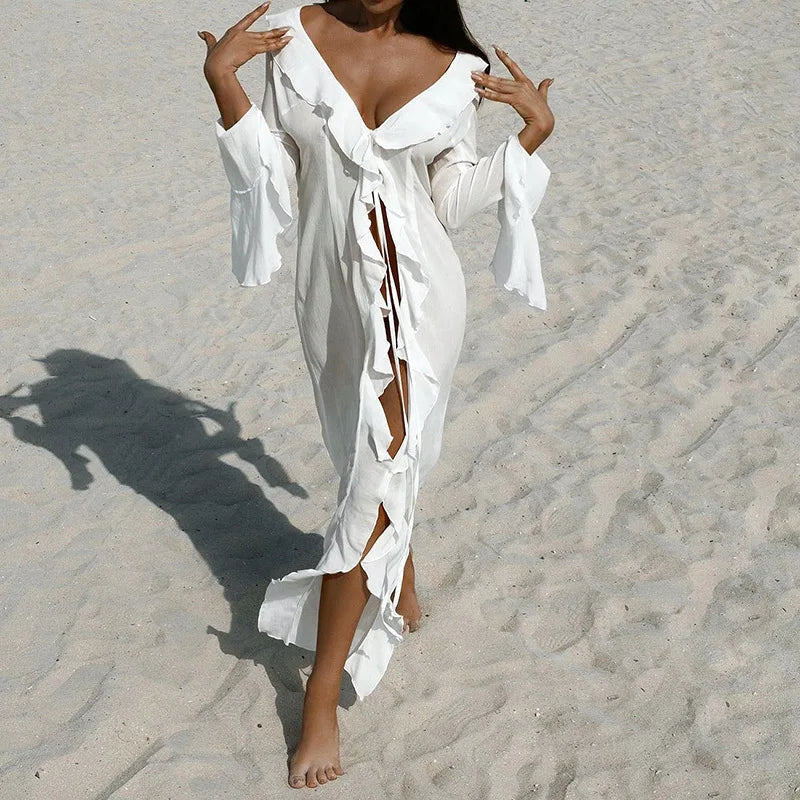 Odette Linen Beach Dress - Image 2 of 4