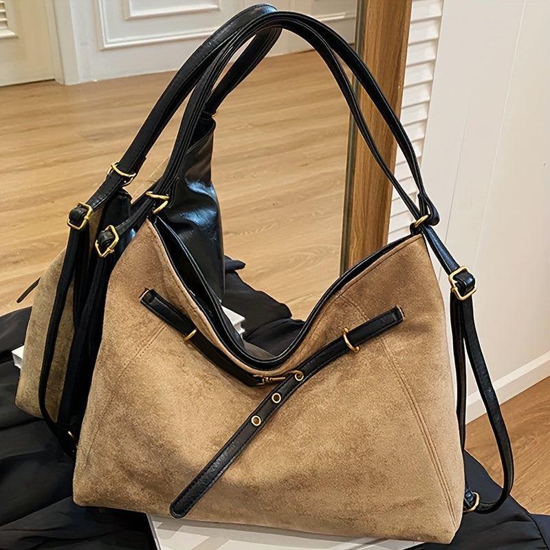 Toscana Suede Structured Tote - Image 2 of 14