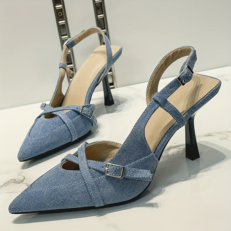 Rosalind Denim Heel - Image 1 of 10