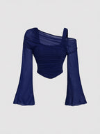 Jovana Sheer Bell Sleeve Top - Image 2 of 10