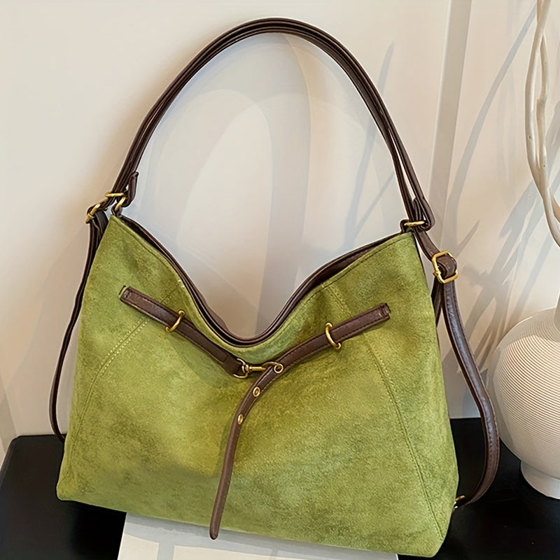 Toscana Suede Structured Tote - Image 3 of 14