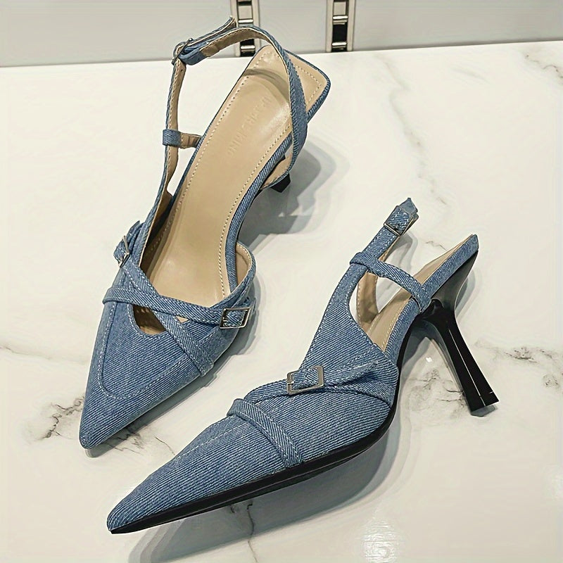 Rosalind Denim Heel - Image 3 of 10