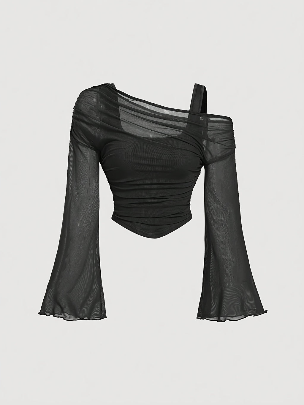 Jovana Sheer Bell Sleeve Top - Image 3 of 10