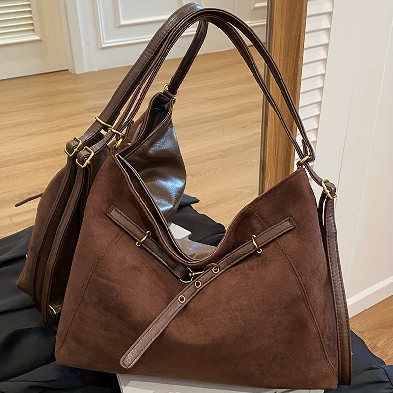 Toscana Suede Structured Tote - Image 4 of 14