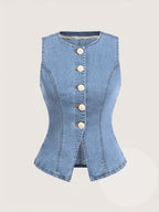 Quintessa Denim Corset Top - Image 1 of 4