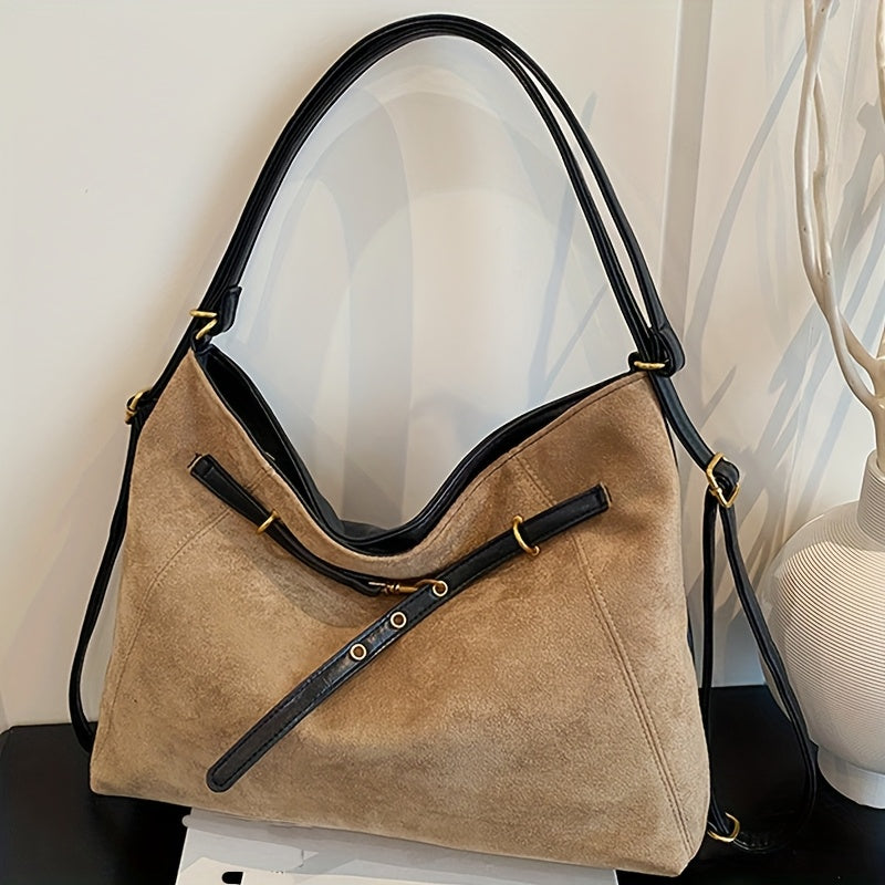 Toscana Suede Structured Tote - Image 5 of 14