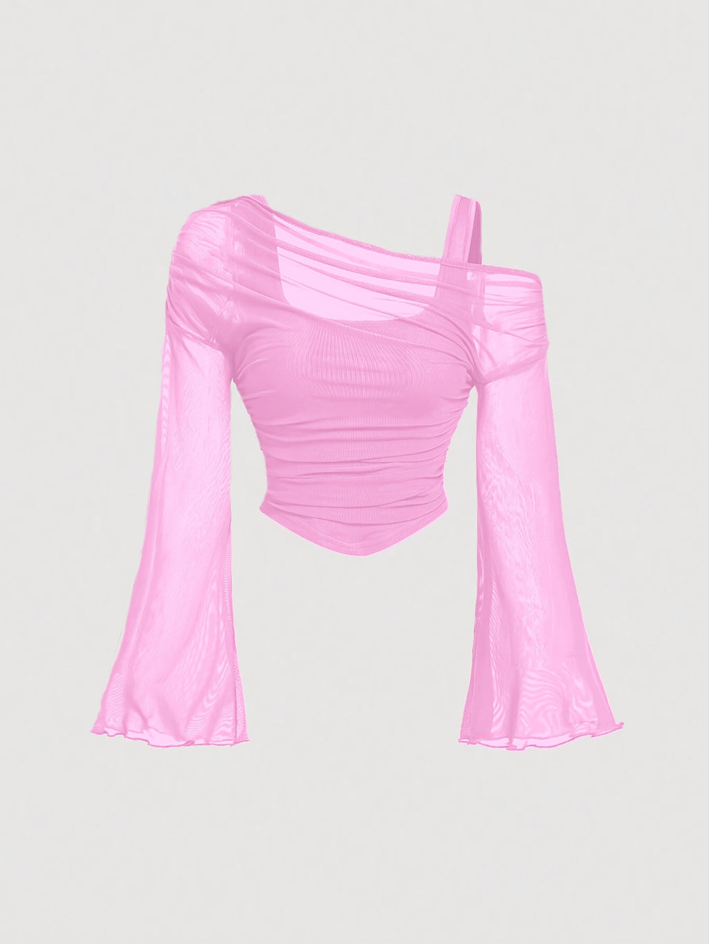 Jovana Sheer Bell Sleeve Top - Image 4 of 10