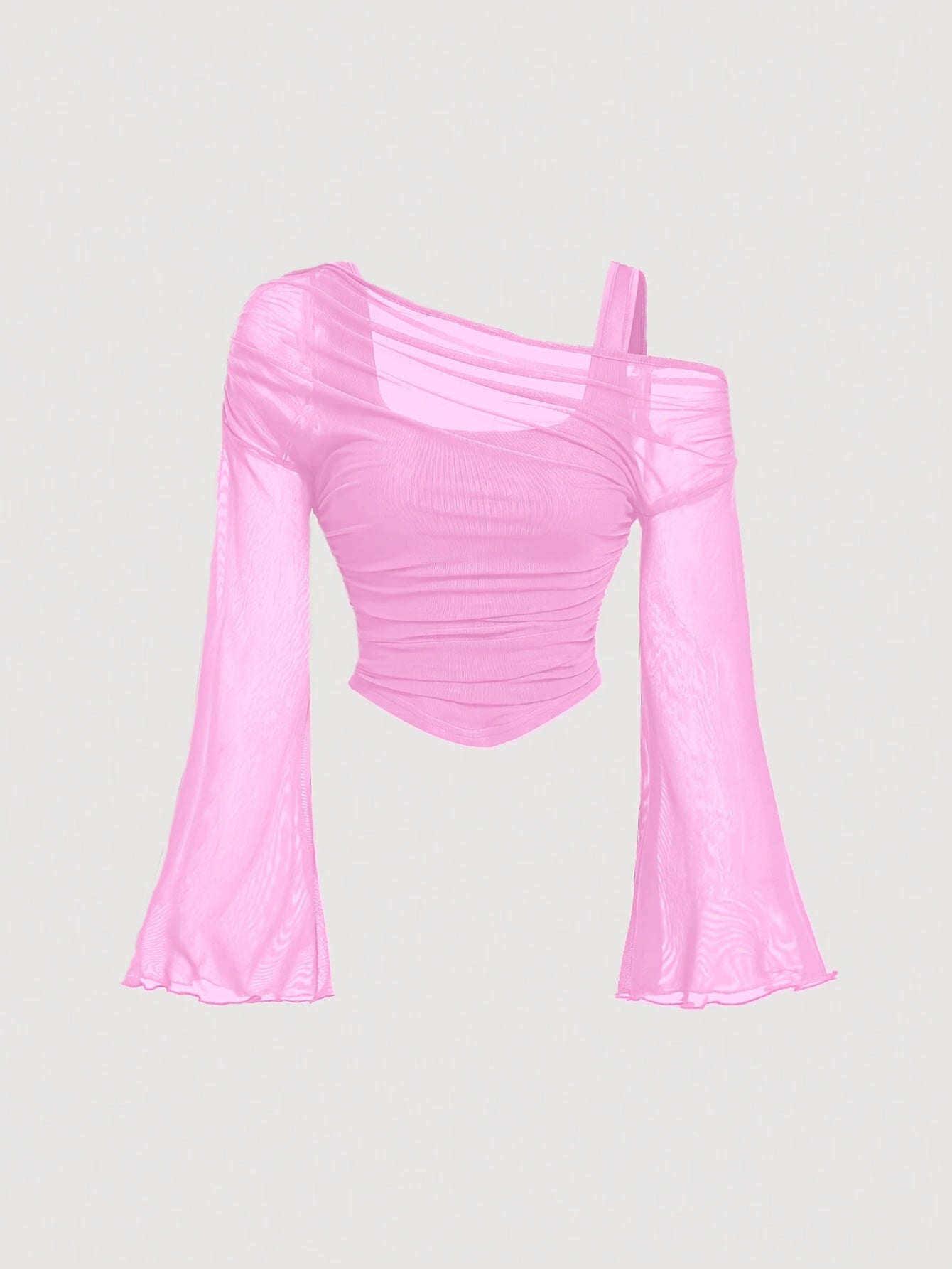 Jovana Sheer Bell Sleeve Top - Image 4 of 10