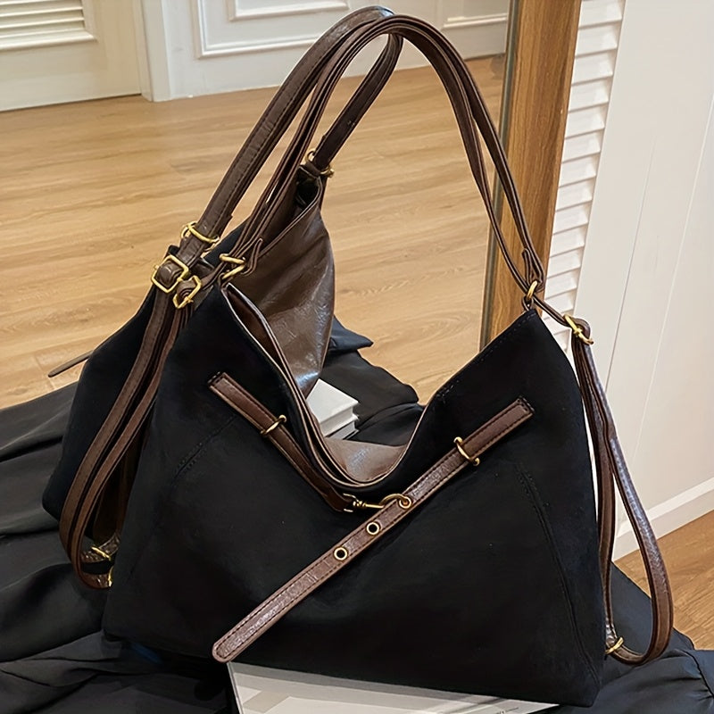 Toscana Suede Structured Tote - Image 6 of 14