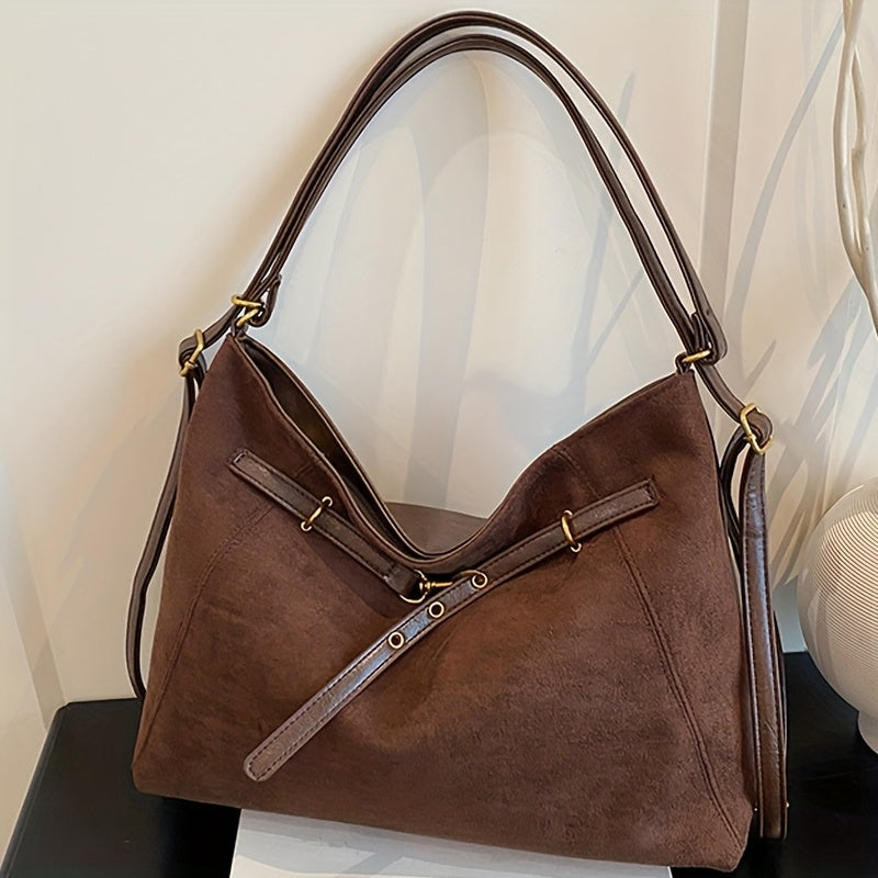 Toscana Suede Structured Tote - Image 7 of 14