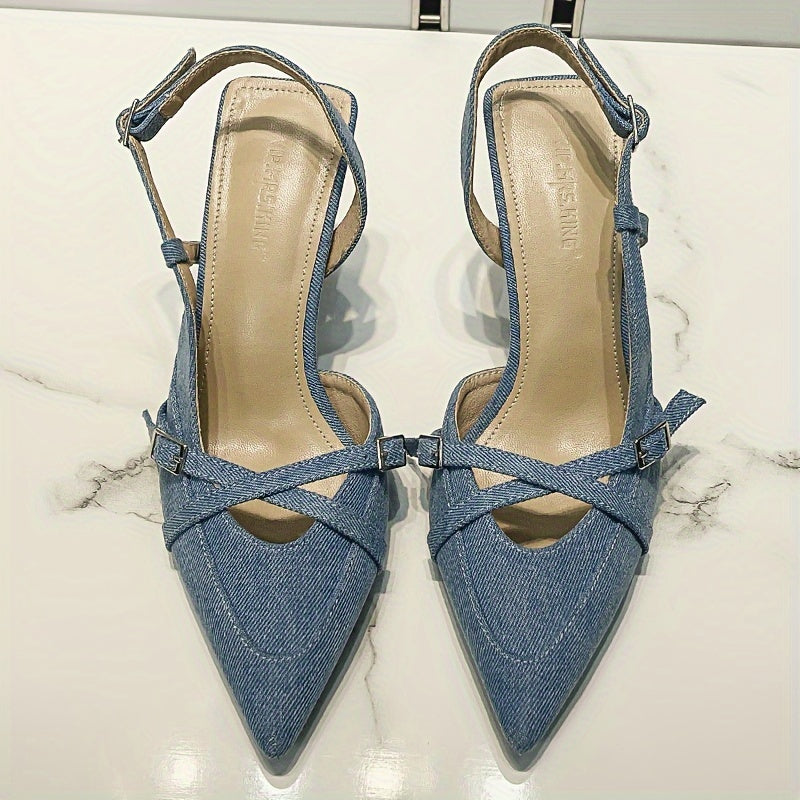 Rosalind Denim Heel - Image 6 of 10