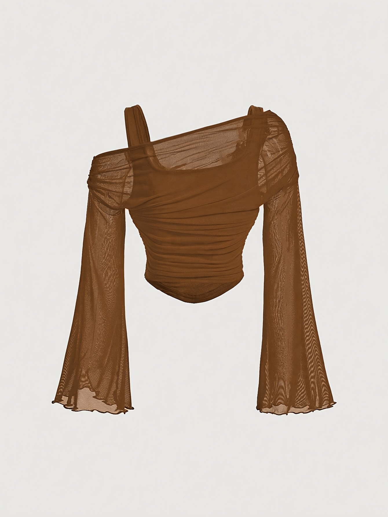 Jovana Sheer Bell Sleeve Top - Image 6 of 10