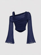 Jovana Sheer Bell Sleeve Top - Image 7 of 10