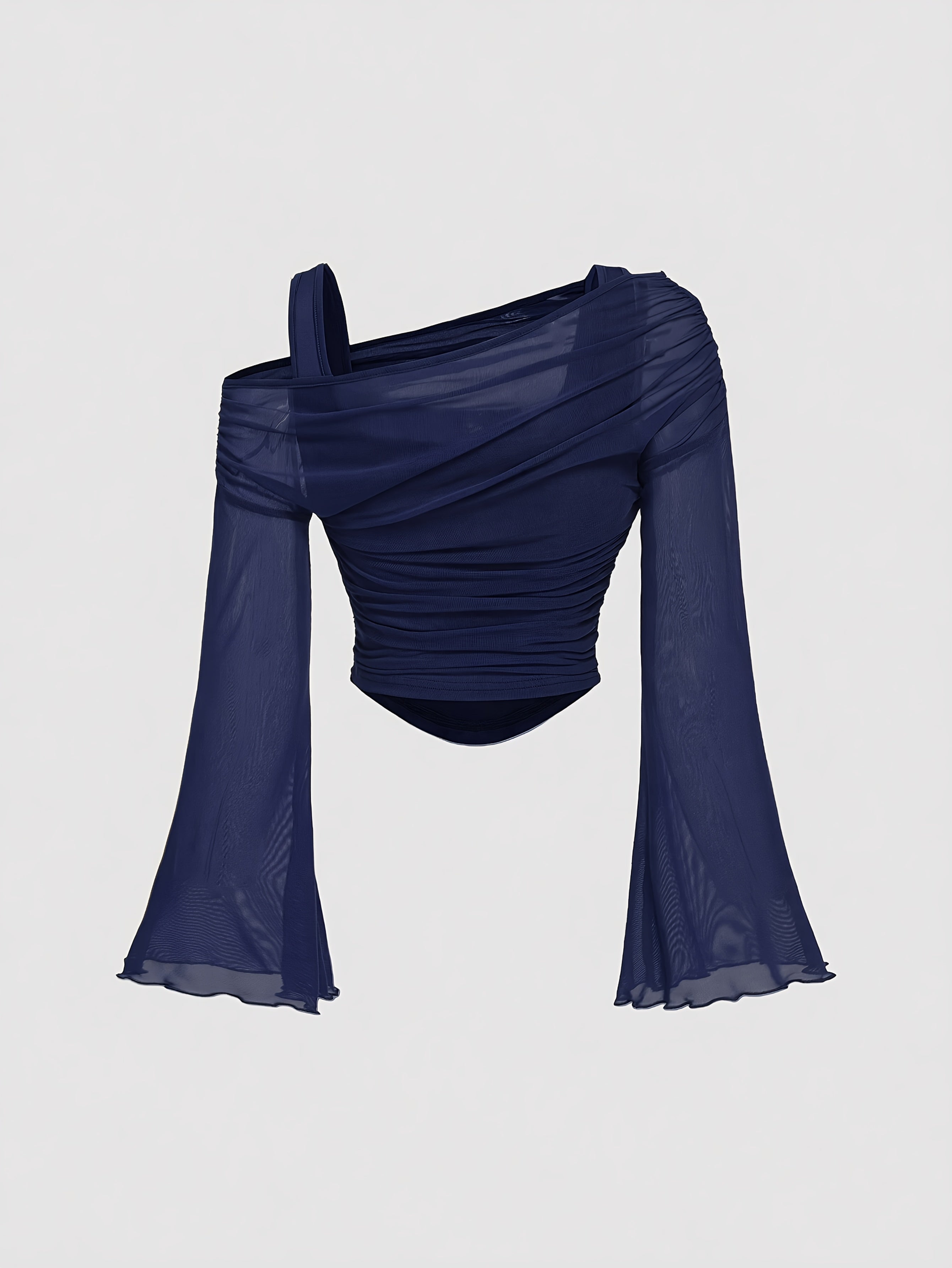 Jovana Sheer Bell Sleeve Top - Image 7 of 10
