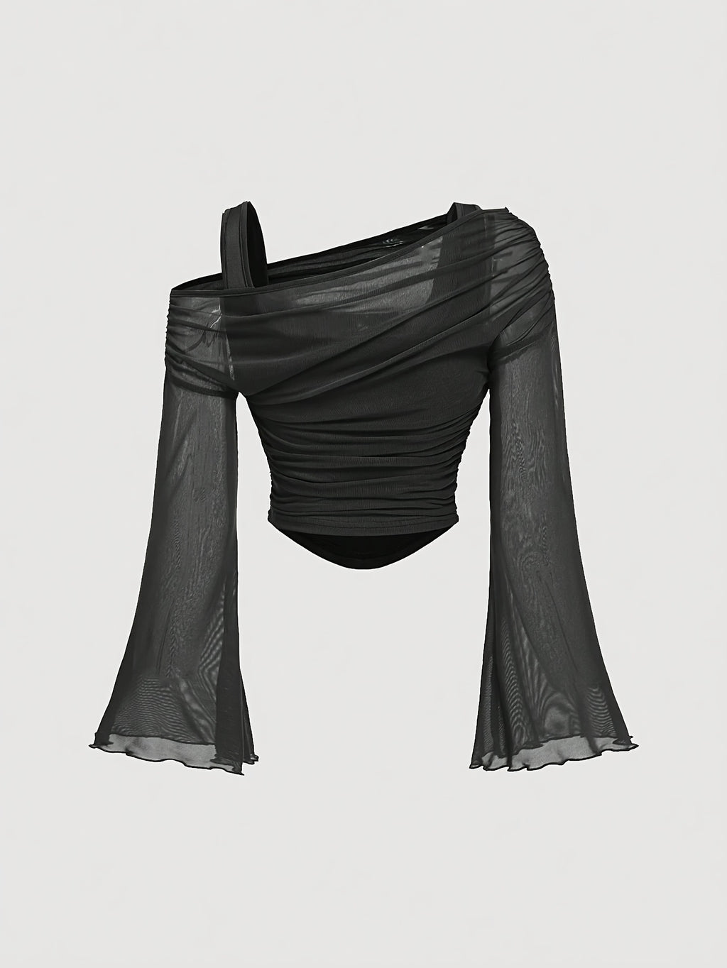 Jovana Sheer Bell Sleeve Top - Image 8 of 10