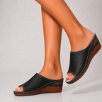 Thea Open-Toe Wedge Sandals