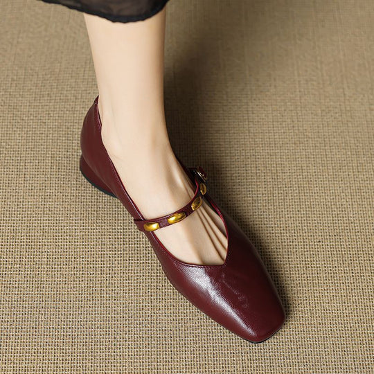 Zera Genuine Leather Flats - Image 5 of 19