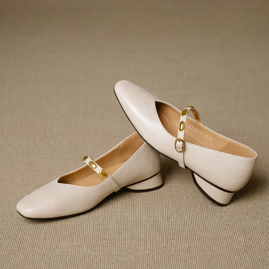 Zera Genuine Leather Flats - Image 1 of 19