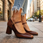 Fedea Leather Heels