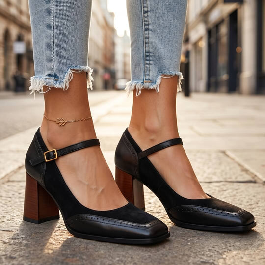 Fedea Leather Heels
