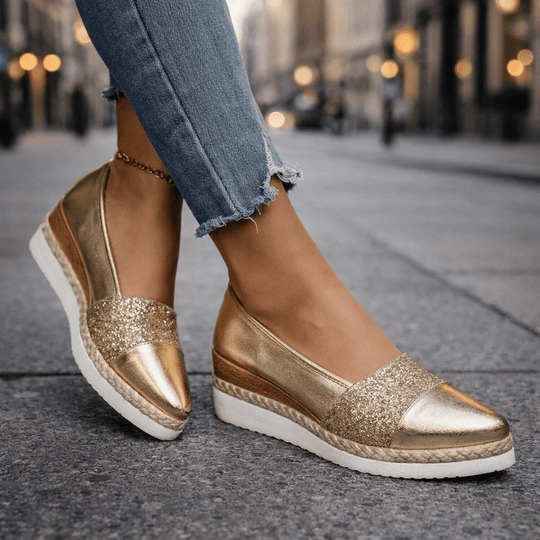 Ballerines en cuir véritable Arlena