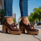 AVINA BOW PLATFORM HEELS