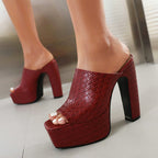 Clara Leather Platform Sandals - Image 7 of 11