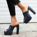 Clara Leather Platform Sandals - Image 4 of 11