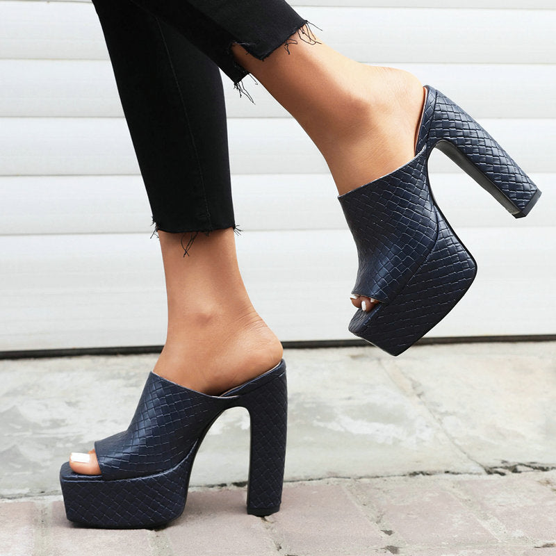 Clara Leather Platform Sandals - Image 4 of 11