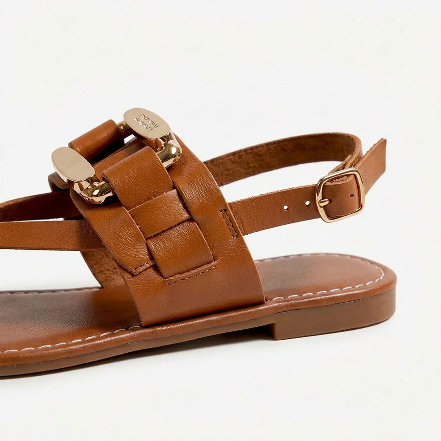 Lucci Leather Sandals - Image 6 of 6