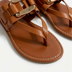 Lucci Leather Sandals - Image 4 of 6