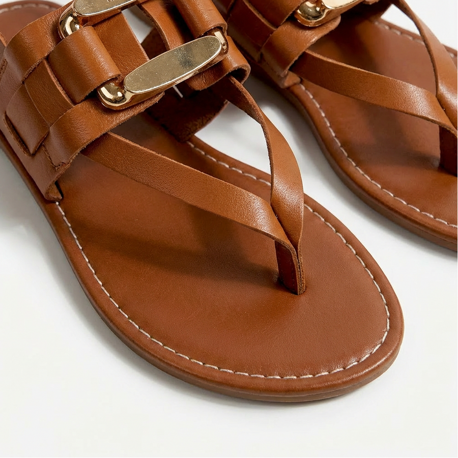 Lucci Leather Sandals - Image 4 of 6
