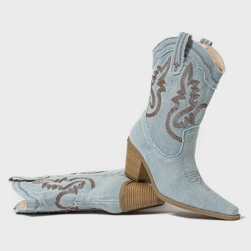 Denim Ankle Boots