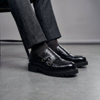 Fabio Leather Croc Loafers