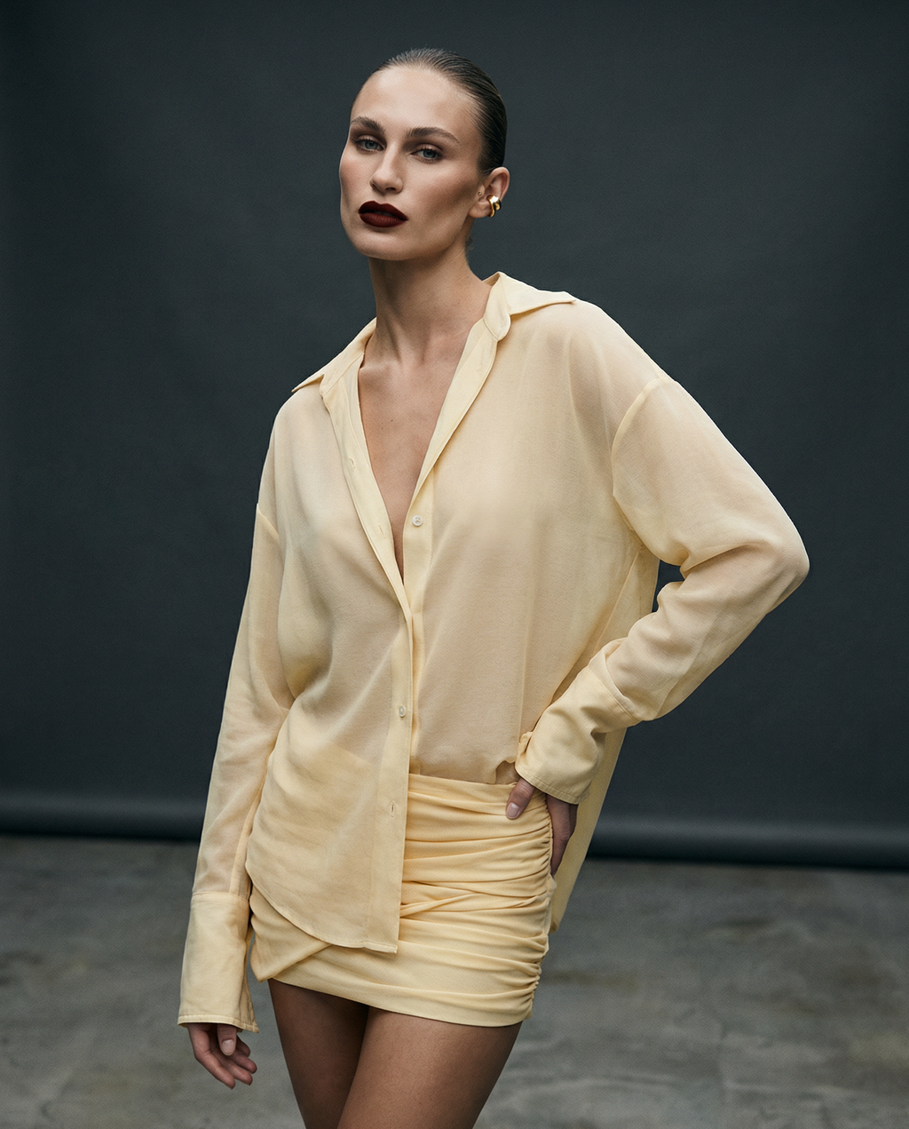 Genevieve Button-Up Shirt Dress - Image 1 of 2