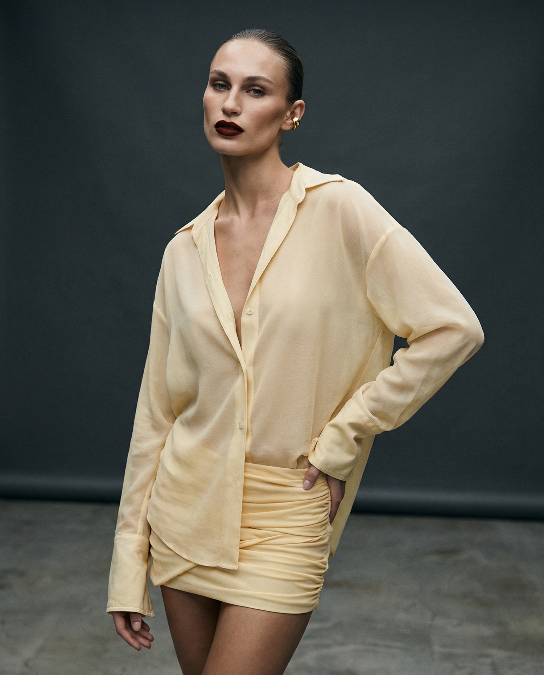 Genevieve Button-Up Shirt Dress - Image 1 of 2