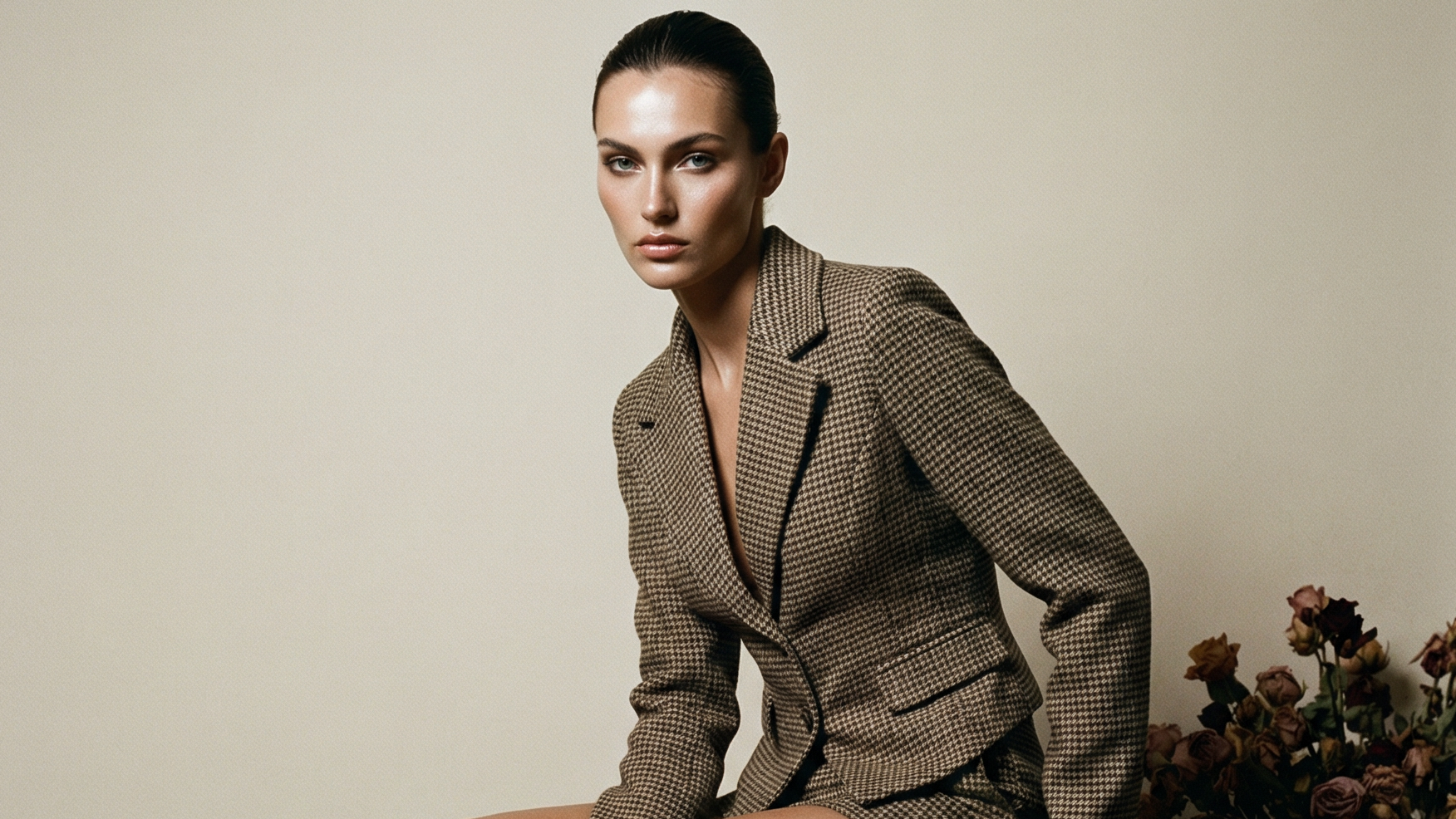 Jacqueline Houndstooth Blazer - Image 1 of 5