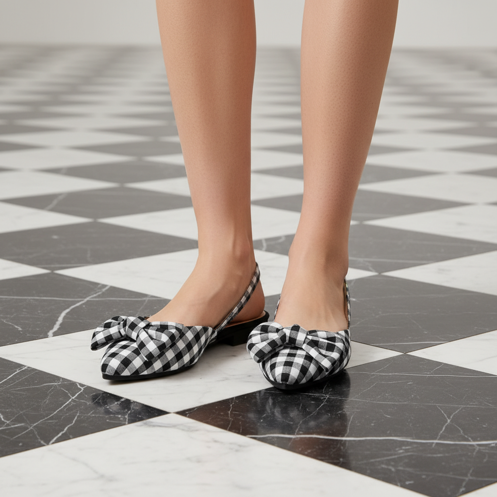 Vivienne Bow Slingback Flat