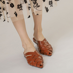 Sofia Woven Leather Mules