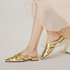 Sofia Woven Leather Mules