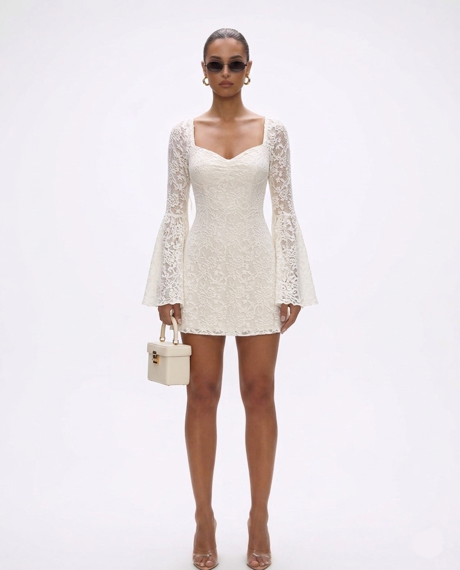 Lorraine Lace Mini Dress - Image 2 of 6