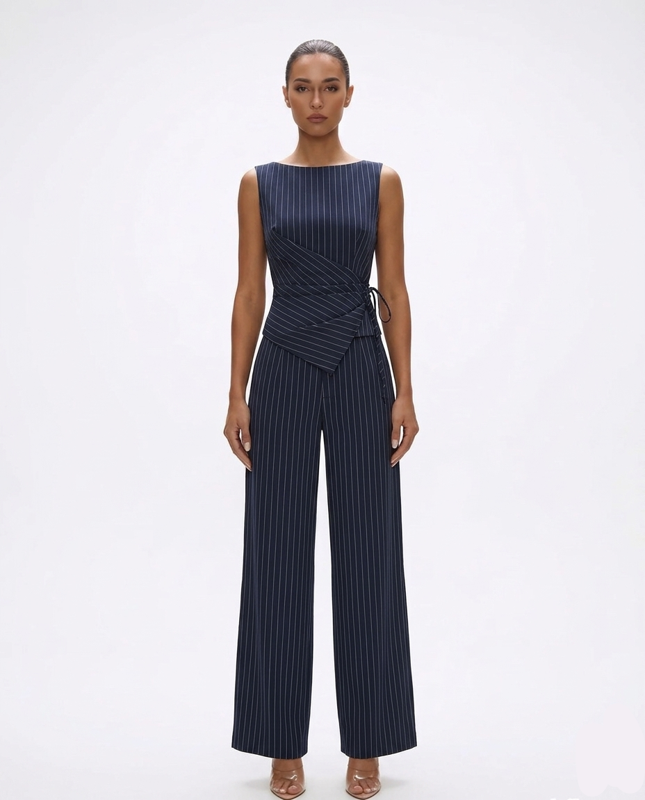 Harlow Wrap Top and Wide-Leg Pants Set - Image 2 of 8