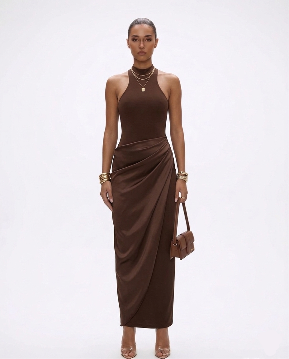Cosette Halter Maxi Dress - Image 1 of 3