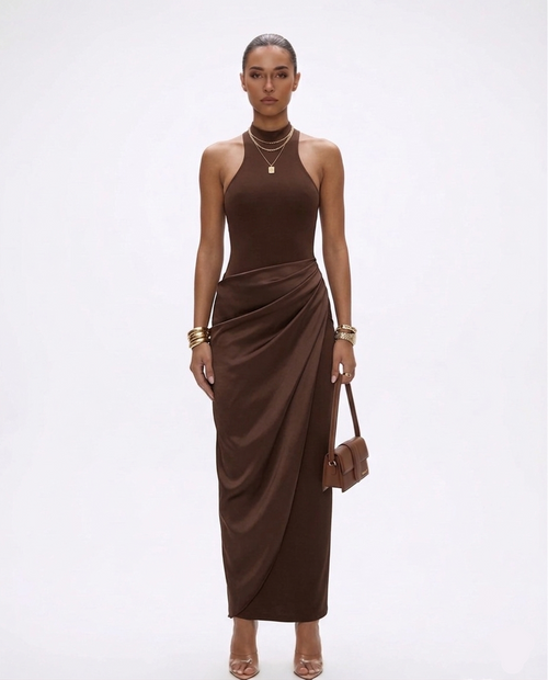 Cosette Halter Maxi Dress - Image 1 of 3