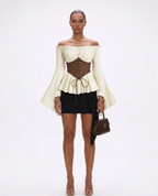 Hermione Off-Shoulder Corset Blouse - Image 1 of 11