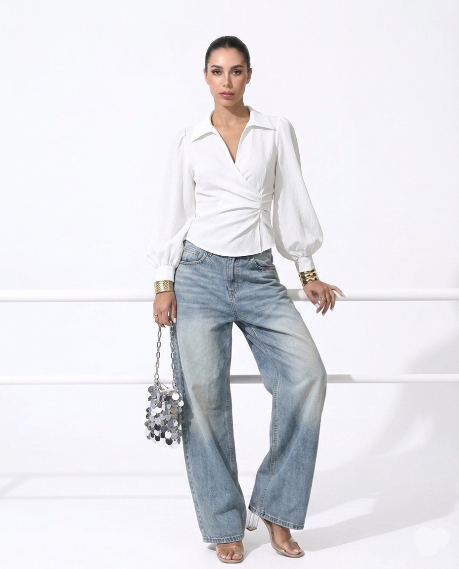 Illyria Wrap Blouse - Image 1 of 7