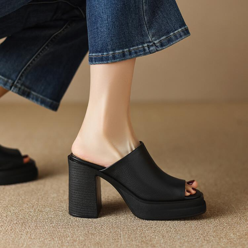 Gigi Leather Platform Sandals